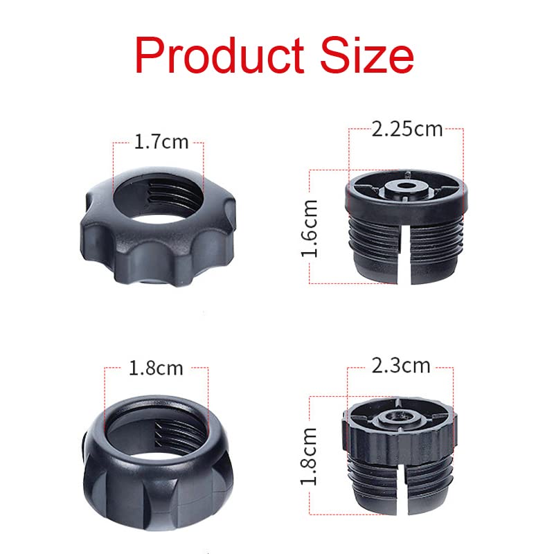  [AUSTRALIA] - ThtRht 8 Set Retaining Nut with Thread Screw Replacement for 17mm Ball Joint Head Stand Clip Car Phone Holder Gravity Wireless Charger Bracket Base Mount Clamp GPS DV Dash Camera Suction Cup Stander