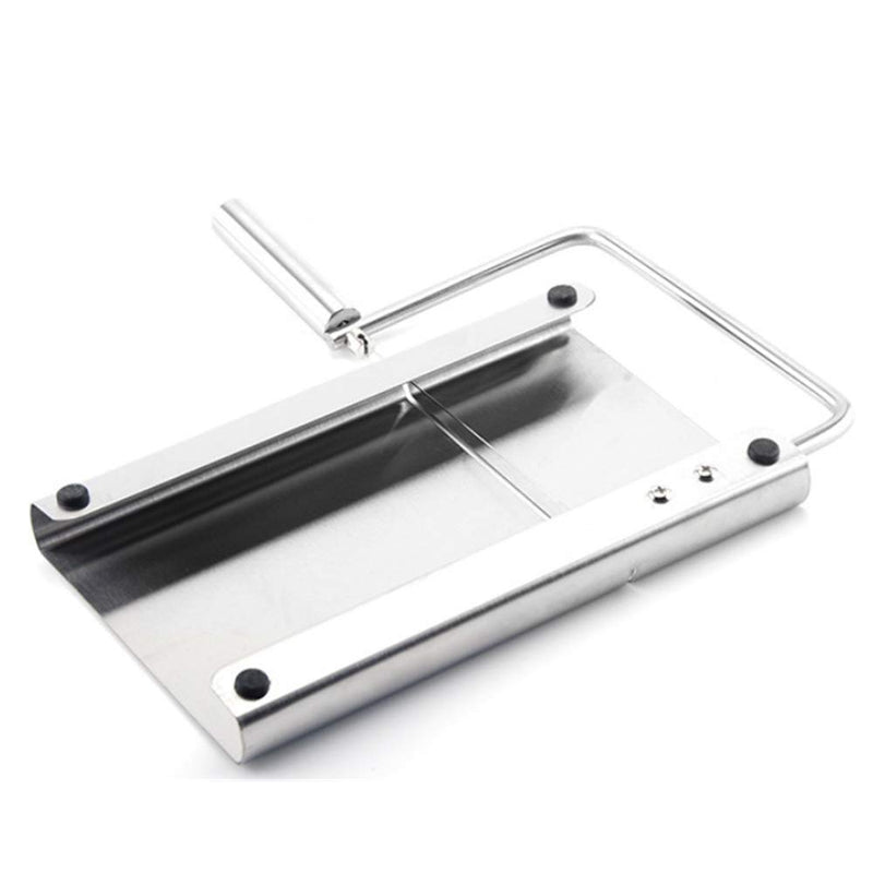  [AUSTRALIA] - Cheese Slicer-Cheese Cutting Board - Kitchen Cheese Butter Food Slicer With 5 Replacement Wires Inside, Stainless Steel Cheese Slicer With Durable Cutting Board