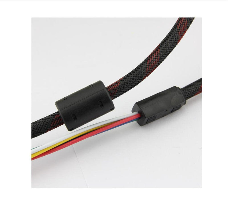  [AUSTRALIA] - Nightwolf ® 5 Ft 1.5M HDMI to RCA Cable, HDMI Type A Male to 5RCA Male Plug Video Audio Cale Converter Adapter Cable for HDTV Plasma TV DVD and Most LCD Projectors (Black,Nylon)