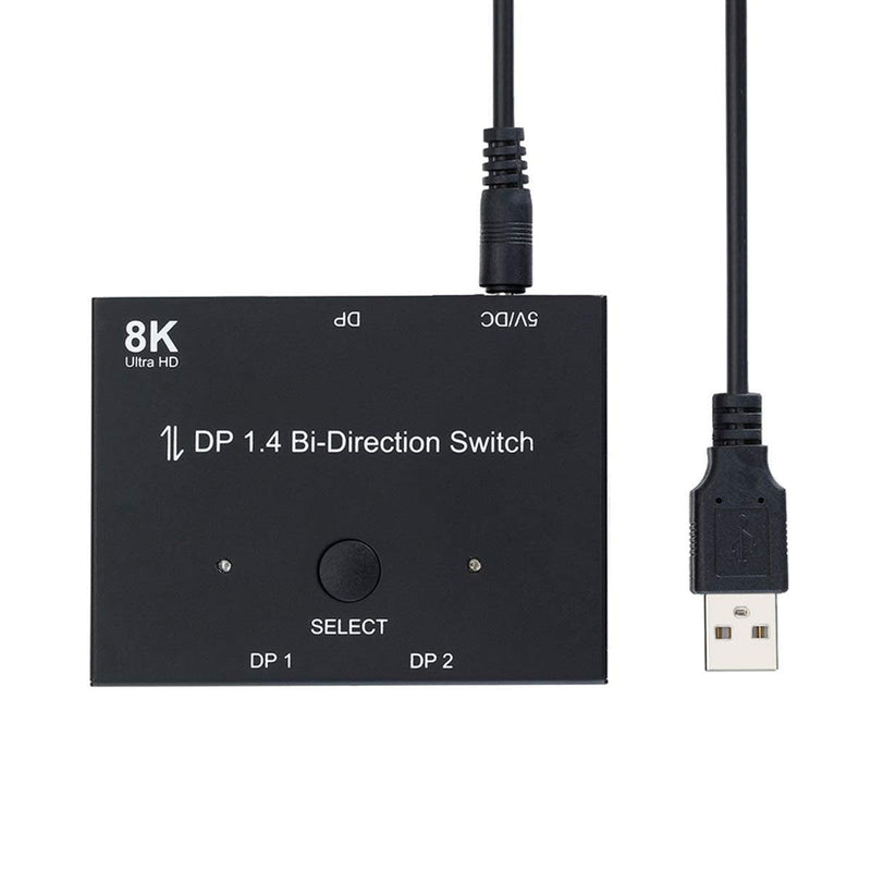  [AUSTRALIA] - CY DisplayPort Switch 8K DisplayPort Splitter Bi-Direction DisplayPort Switcher DisplayPort Switch Splitter DP DisplayPort Adapter Black Displayport Switch