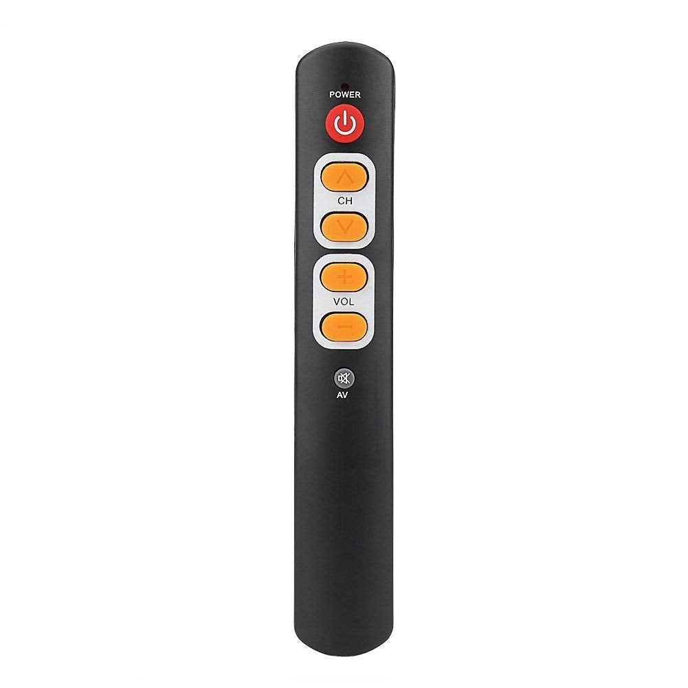  [AUSTRALIA] - Universal Learning Remote Control with 6 Keys Big Buttons Smart Controller for TV STB DVD DVB HiFi VCR(Orange) orange