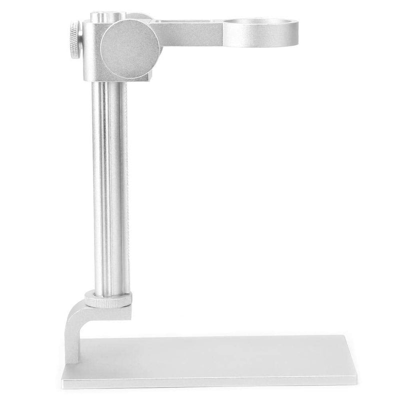  [AUSTRALIA] - Microscope Stand, Aluminum Alloy Universal Adjustable Base Stand Holder Desktop Support Bracket, for 32-34mm in Diameter USB Digital Endoscope Microscope, Microscope Holder Accessory(White)