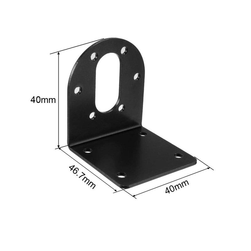  [AUSTRALIA] - uxcell 4PCS 37mm Diameter DC Gear Motors Mounting Bracket, Gearbox L-Shape Fixed Seat, Gear Reduction Motor Holder