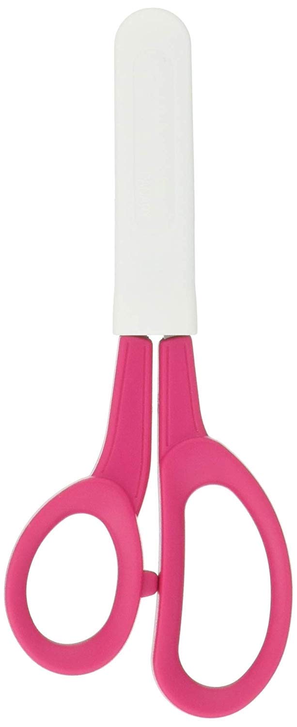  [AUSTRALIA] - CANARY Safe Blunt Tips Scissors for Kids 6 inches First Preschool learning Japanese Scissors Pink