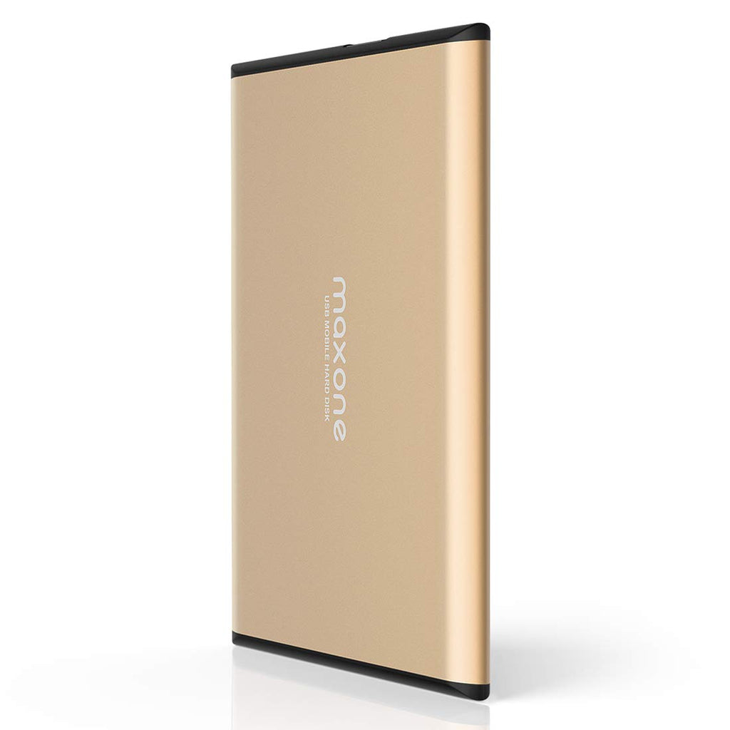  [AUSTRALIA] - Maxone 320GB Ultra Slim Portable External Hard Drive HDD USB 3.0 for PC, Mac, Laptop, PS4, Xbox one - Gold