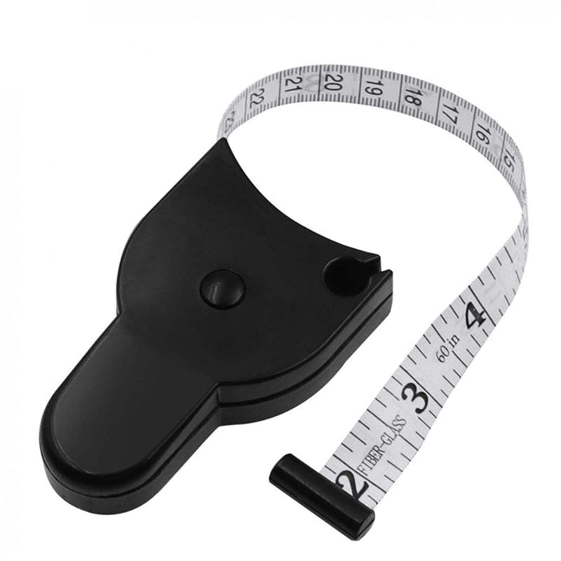  [AUSTRALIA] - Automatic Telescopic Tape Measure - 2 PCS Portable Body Measuring Tape Retractable Ruler Tool Caliper for Body Measurement: Waist, Hip, Bust, Arms, and More - Lock Pin and Push-Button Retract (White)