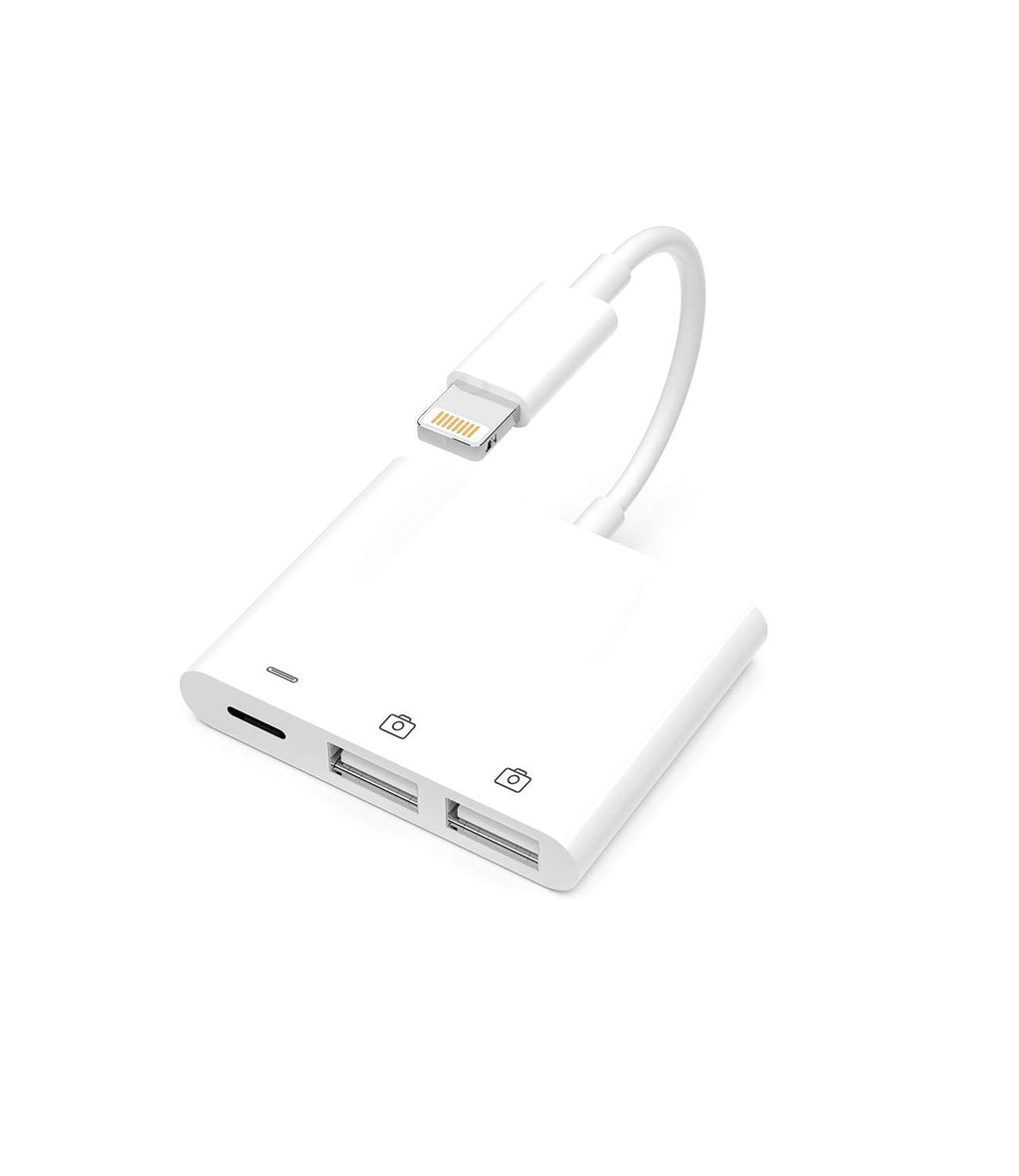  [AUSTRALIA] - Apple Certified Lightning Male to USB Female Adapter OTG and Charger Cable for iPhone 11 12 Mini max pro xs xr x se 7 8plus Ipad air A Camera Memory Stick Flash Drive Cord Converter Charging Splitter