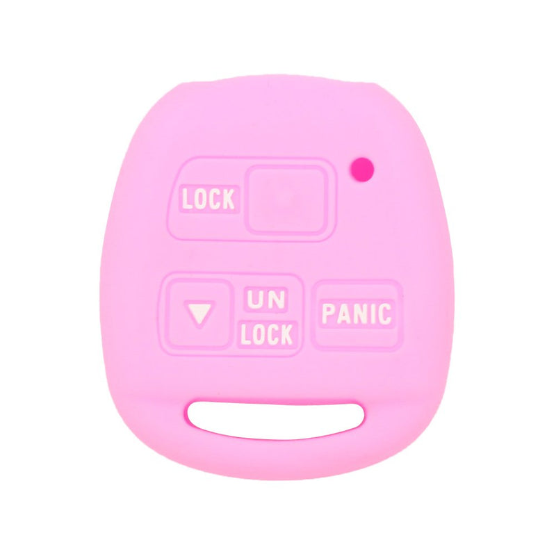SEGADEN Silicone Cover Protector Case Holder Skin Jacket Compatible with TOYOTA LEXUS 3 Button Remote Key Fob CV2422 Pink - LeoForward Australia
