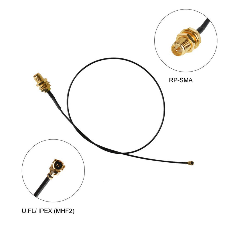 2 x 8dBi 2.4GHz 5GHz 5.8GHz Dual Band WiFi RP-SMA Male Antenna+2 x 35CM U.FL/IPEX to RP SMA Female Pigtail Cable for Mini PCIe Card Wireless Routers PC Repeater Desktop FPV UAV Drone PS4 Build - LeoForward Australia