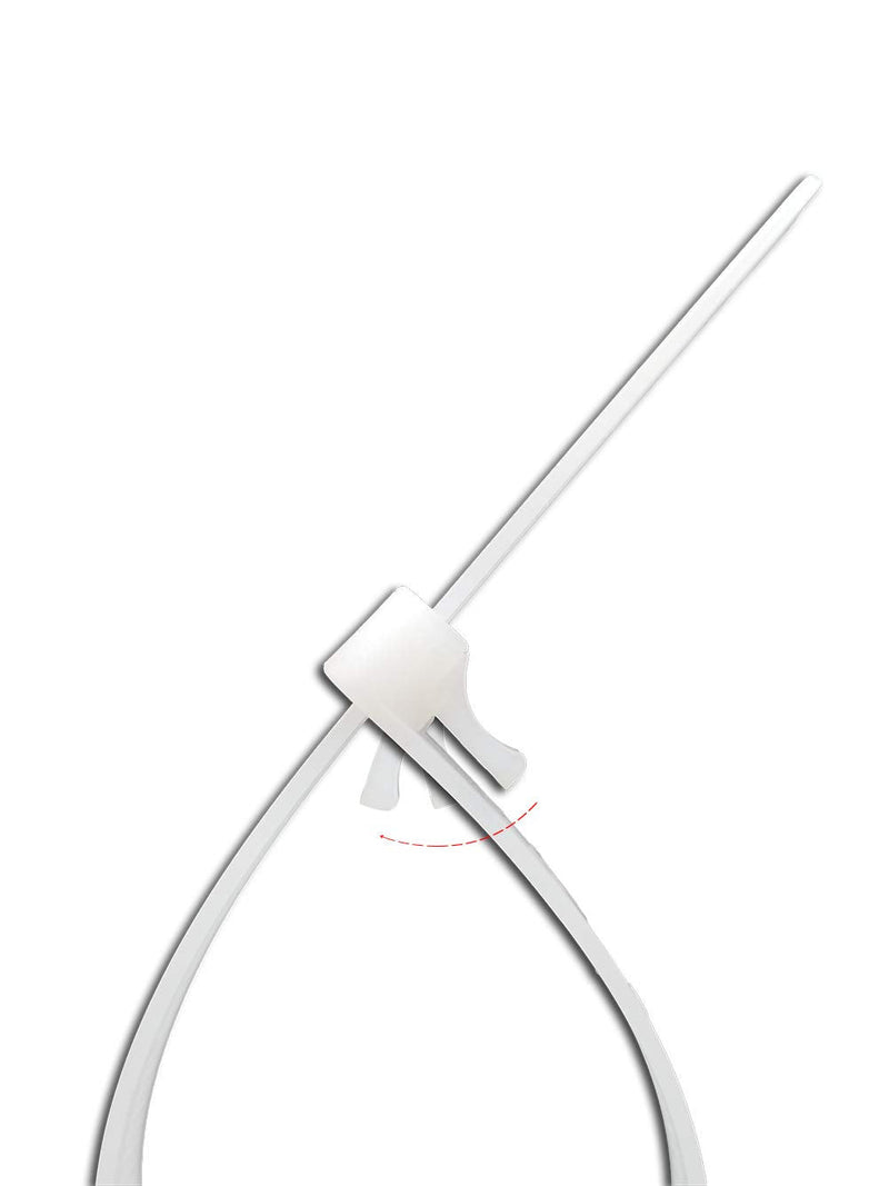  [AUSTRALIA] - Superun Releasable Zip Ties 8 Inch, 50 Lbs Tensile Strength Wire Ties (Reusable Cable Ties) Pack of 100 White