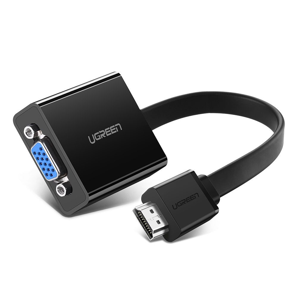  [AUSTRALIA] - UGREEN Active HDMI to VGA Adapter with 3.5mm Audio Jack HDMI Male to VGA Female up to 1080P for PC Laptop Ultrabook Raspberry Pi Chromebook Black