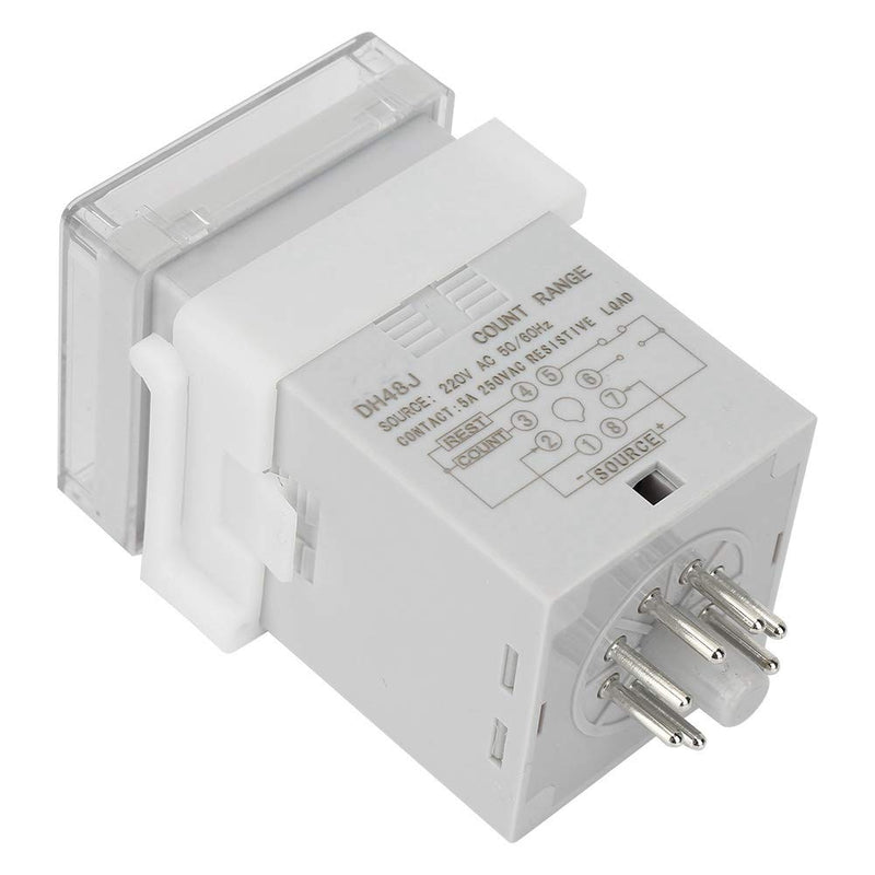  [AUSTRALIA] - Digital Counter Relay, DH48J 220VAC Digital Counter Relay LED display of the digital counter relay 220VAC 1-999900 8-pin, time relay/counter 1-999900