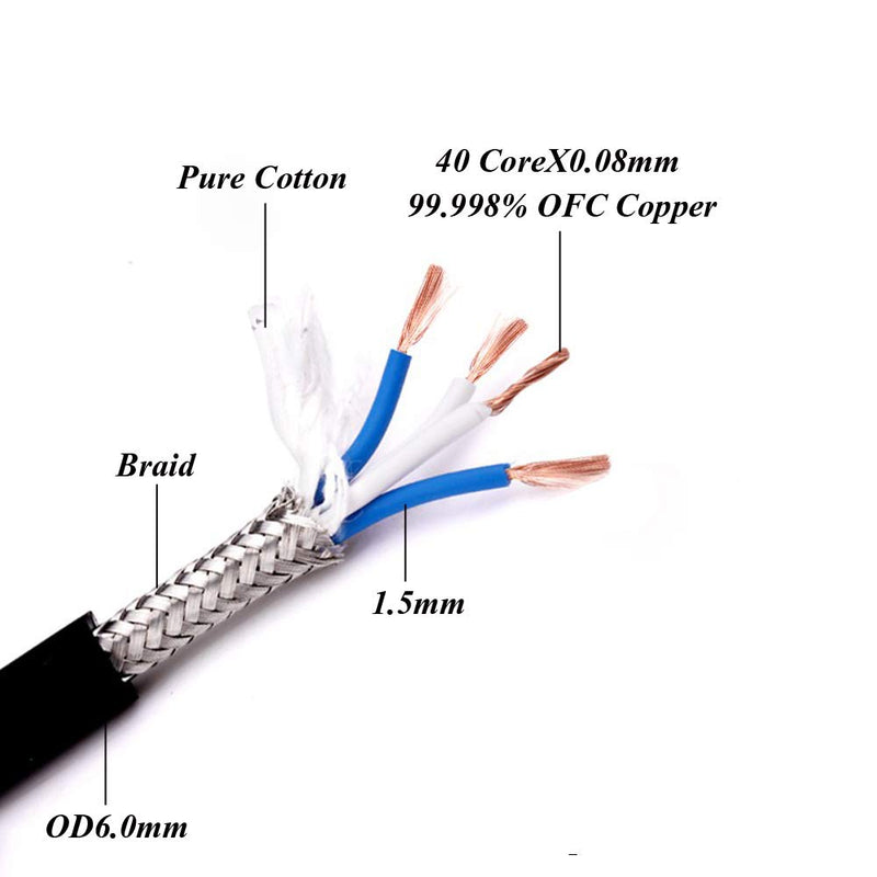  [AUSTRALIA] - Monosaudio 4N 99.998% OFC Copper USB Cable,1.6ft Type A Male to Type B Male HiFi Data Transfer Cable,USB 2.0 Cables with Gold-Plated connectors for DAC USB Cable (0.5M) 0.5M