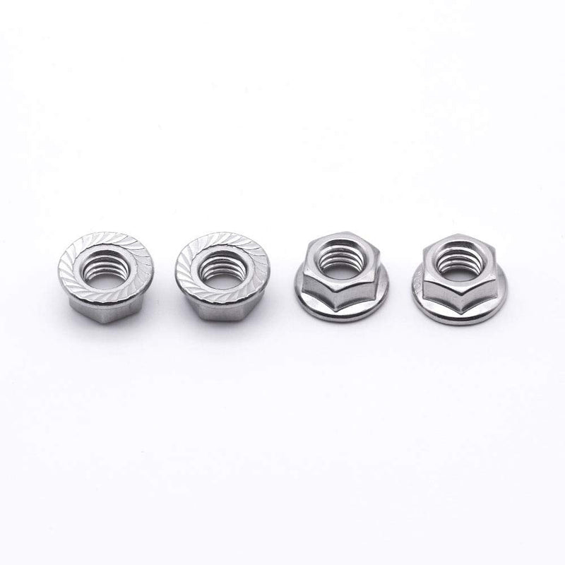  [AUSTRALIA] - M8-1.25 Serrated Flange Hex Lock Nuts, 304 Stainless Steel 18-8, Bright Finish, Full Thread, Pack of 25 M8-1.25 (25 PCS)