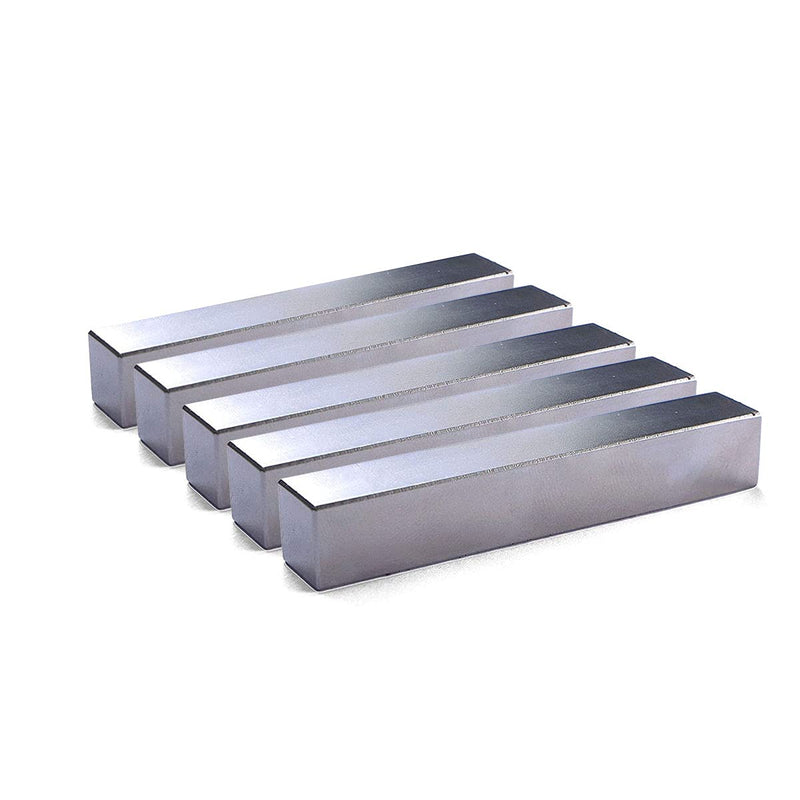  [AUSTRALIA] - Powerful Neodymium Bar Magnets, Rare Earth Magnets Rectangular Magnets Metal Neodymium Magnet - 50 x 10 x 10 mm, Pack of 5