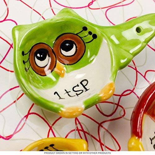 Cosmos Gifts Owl Design 4-Piece Measuring Spoon, 3-1/4-Inch - LeoForward Australia