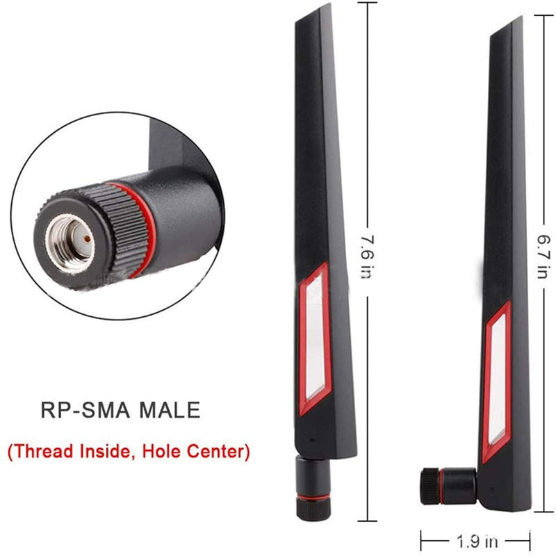 WiFi Antenna Dual Band 2.4GHz 5.8GHz 10 DBI RP-SMA Router for PCI-E WiFi Network Card USB Wireless Adapter Security IP Camera and ASUS RT-AC68u - LeoForward Australia