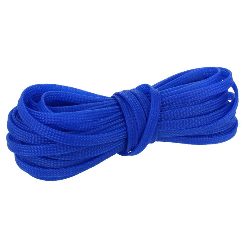  [AUSTRALIA] - Bettomshin 1Pcs Length 32.81Ft PET Braided Cable Sleeve, Width 6mm Expandable Braided Sleeve for Sleeving Protect Electric Wire Electric Cable Blue