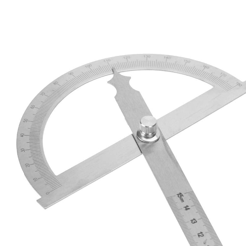  [AUSTRALIA] - Stainless steel protractor, 0-180 degrees 15 cm digital inclinometer protractor goniometer angle finder measuring device ruler (150 x 200 mm) 150 x 200 mm