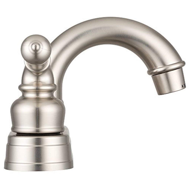  [AUSTRALIA] - Dura Faucet DF-PL620C-SN RV Classical Two Handle Arc Spout Bathroom Faucet (Brushed Satin Nickel) Brushed Satin Nickel