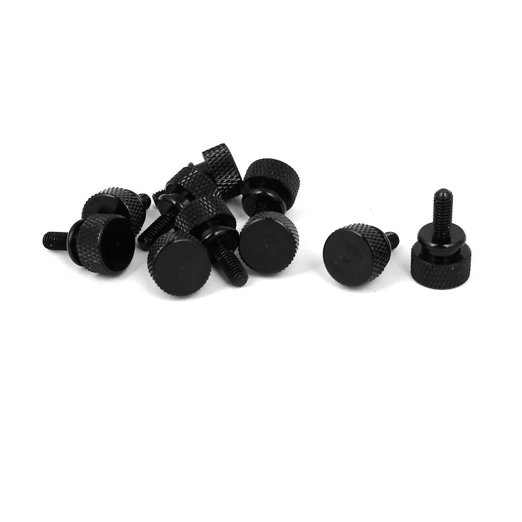  [AUSTRALIA] - uxcell Computer PC Case M4x10mm Shoulder Type Knurled Thumb Screw Black 10pcs