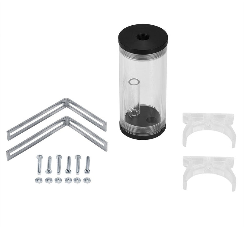  [AUSTRALIA] - Richer-R Water Cooling Reservoir,PC Computer Liquid Water Cooling Radiator Acrylic Cylinder Water Reservoir Tank Kit, Noise Reduction Free to Tight Up and Down