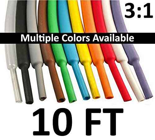  [AUSTRALIA] - Electriduct 1/16" Heat Shrink Tubing 3:1 Ratio Shrinkable Tube Cable Sleeve - 10 Feet (Black) 0.063 Inch (1/16") - 10 Feet Black