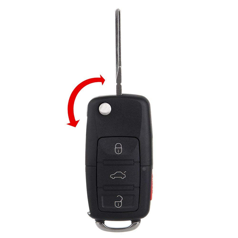  [AUSTRALIA] - Car Remote Key Fob,Pack of 2 Mushan Keyless Entry New Replacement Remote Key Uncut Fits for VW 2002-2005 Jetta Golf Passat,2002-2010 Beetle