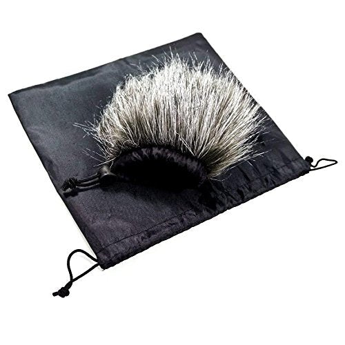  [AUSTRALIA] - CamDesign Furry Microphone Windscreen Wind Muff Compatible with Portable Digital audio Recorders up to 10cmX14cm fits Zoom H4n H5 H6 Tascam DR-40 DR-05 DR-07 Roland R-05 Olympus LS-100 & carry bag