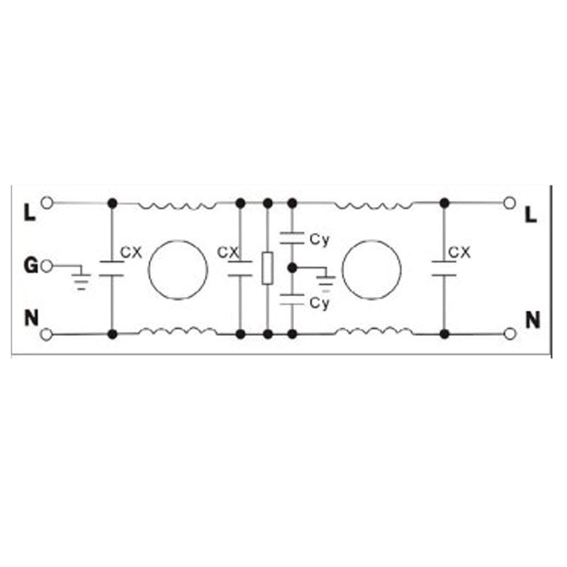  [AUSTRALIA] - EMI Filter Anti-Interference Noise Signal Filtration 35mm Rail Installation 30A Single Phase Line Filter 125V 250V