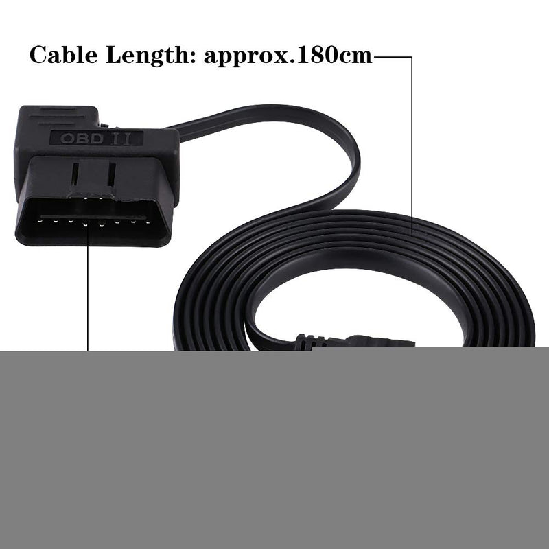 Suuonee OBD2 Diagnostic Cable, 180cm Car OBD-II OBD2 EOBD 16pin Diagnostic Extension Adapter to Mini USB Cable - LeoForward Australia