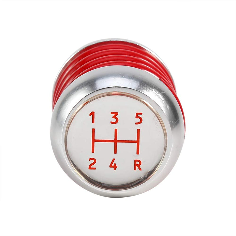  [AUSTRALIA] - Acouto 5 Speed Shift Knob, Universal Aluminum Spring Gear Shift Knob Manual Shifter Stick Knob Head (Red) Red