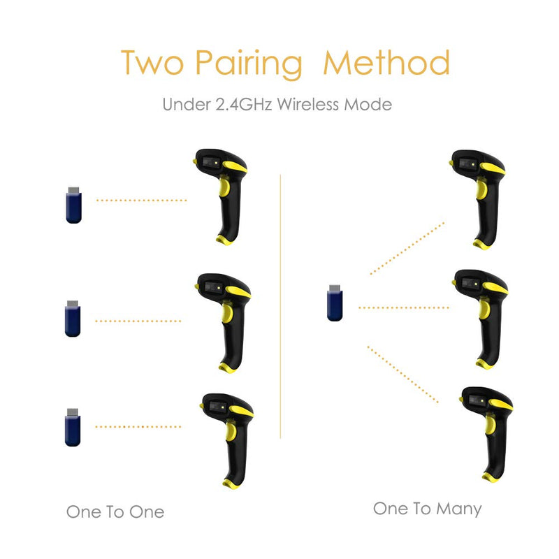 NADAMOO Wireless Barcode Scanner Compatible with Bluetooth, USB 1D Bar Code Reader for Inventory Management, Work with Windows/Mac OS/Linux Computer, Made for iPhone, iPad, and Android - LeoForward Australia