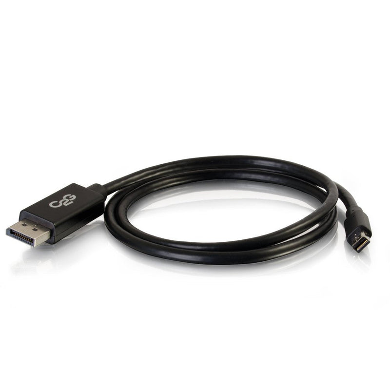  [AUSTRALIA] - C2G Mini Display Port to Display Port Adapter, 8K, Male to Male, Black, 6 Feet (1.82 Meters), Cables to Go 54301 Mini Male to Adapter Male