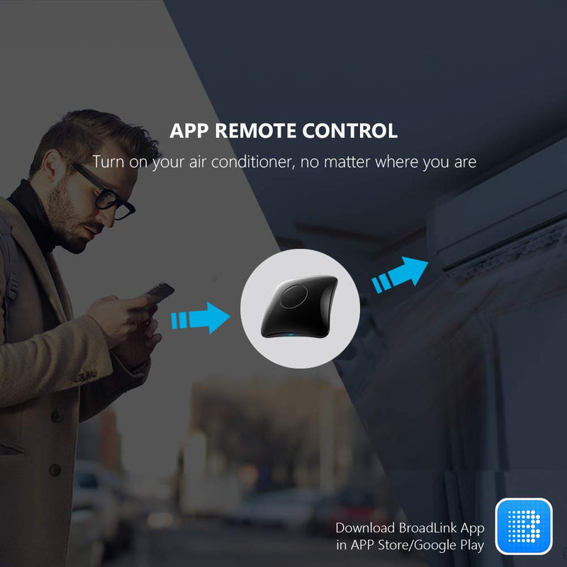  [AUSTRALIA] - BroadLink RM4 pro IR and RF Universal Remote, All in One Hub Code Learning Wi-Fi Remote Control for TV Air Conditioner STB Audio, Curtain Motor, Works with Alexa, Google Home, IFTTT