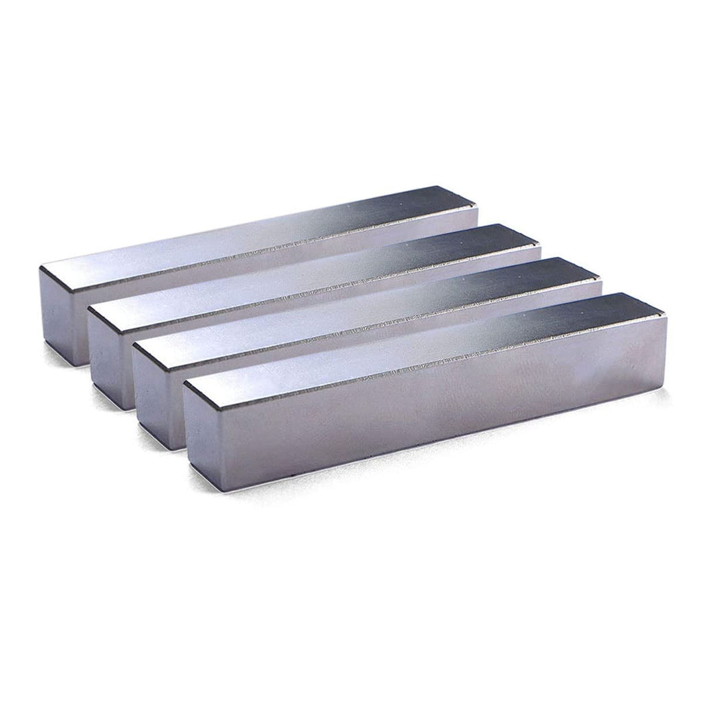  [AUSTRALIA] - Powerful Neodymium Bar Magnets, Rare Earth Magnets Rectangular Magnets Metal Neodymium Magnet - 50 x 10 x 10 mm, Pack of 4