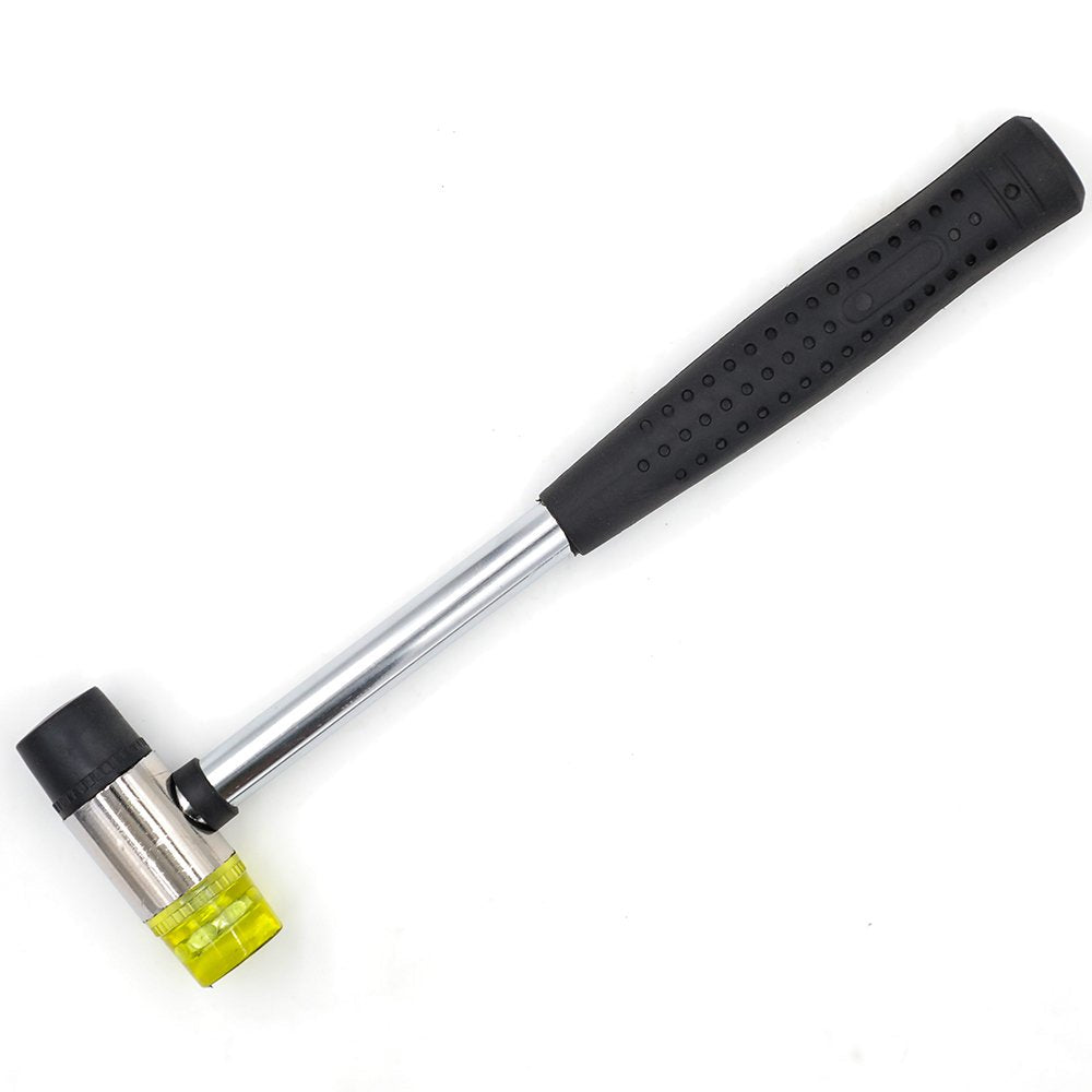  [AUSTRALIA] - 25mm Rubber Mallet Hammer Nonslip Grip Dual Mini Rubber&Nylon Head Face Double-Faced Soft Mallet