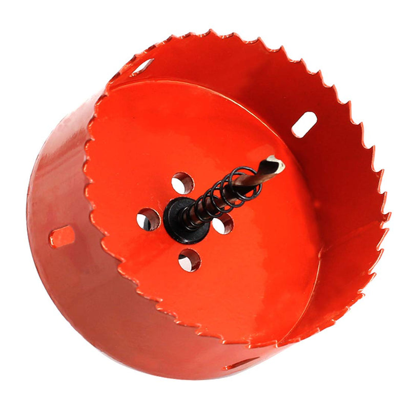  [AUSTRALIA] - Hordion 60mm/2 3/8" Hole Saw Bi-Metal Saw Drilling Tool with Twist Drill Bit & L Hex Wrench for Cornhole Boards Wood Plasterboard Plywood Plastic 60mm / 2 3/8" Red