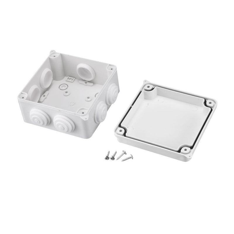  [AUSTRALIA] - Awclub ABS Plastic Dustproof Waterproof IP65 Junction Box Universal Electrical Project Enclosure White 3.9"x3.9"x 2.8"(100x100x70mm) 3.9"x3.9"x2.8"
