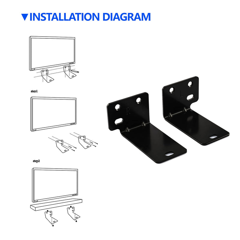 [AUSTRALIA] - Suixing Universal Wall Mount with Hardware Kit Sound Bar Mounts Mounting Bracket Compatible Most of Soundtouch/Soundbars Home Theater System Wall Mount Brackets-Black