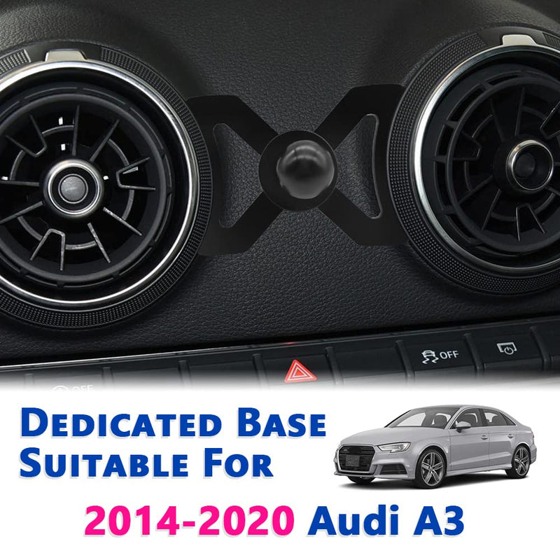  [AUSTRALIA] - JOCUNDLY Car Phone Mount for 2014-2020 Audi A3 S3 RS3 8V [Thick Case Friendly] Mobile Phone Holder Cell Navigation Bracket Air Vent Auto Accessories Cradles, All Phones (Metal Base) Metal base