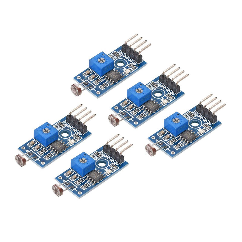  [AUSTRALIA] - uxcell Photosensitive Sensor Module Digital Light Intensity Detection 4pins DC 3.3-5V for Arduino UNO 5pcs