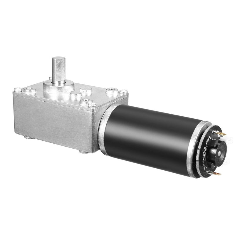  [AUSTRALIA] - uxcell DC 24V 74RPM 25Kg.cm Self-Locking Worm Gear Motor with Encoder and Cable, High Torque Speed Reduction Motor