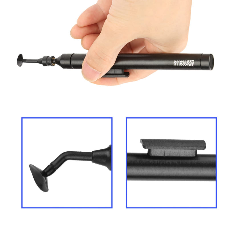  [AUSTRALIA] - Vacuum Suction Pen, Manual Vacuum Suction Pen Soldering Suction Pickup Tool Set with Suction Cups for IC SMD for Picking Up Small Electronic Components