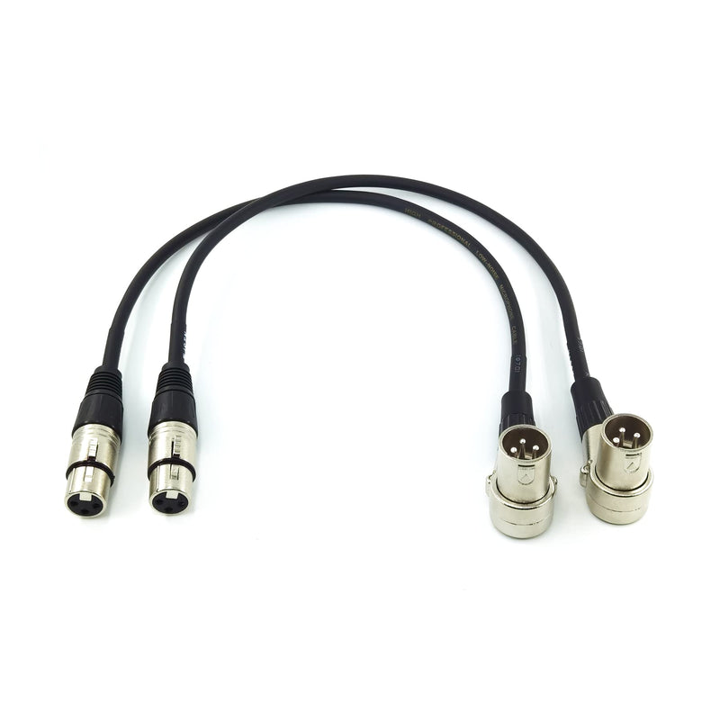  [AUSTRALIA] - WJSTN-049 Right Angle XLR to XLR Cable 3 Pin Mic Cord xlr to xlr Female to male 2-Pack