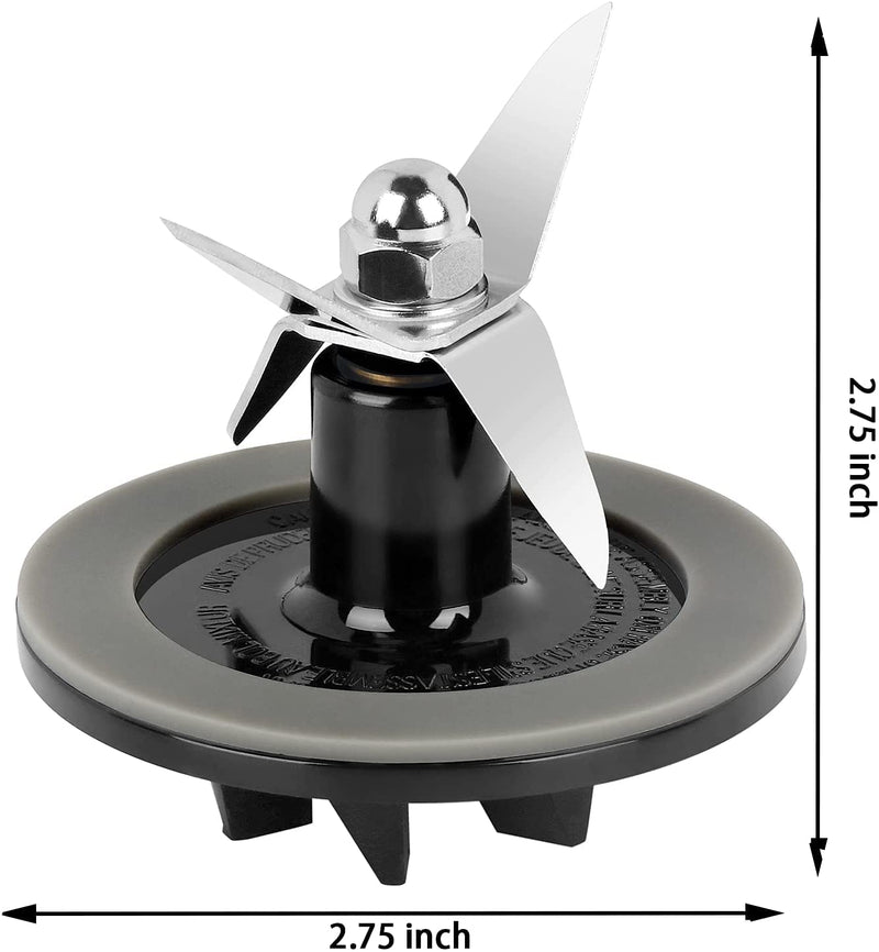  [AUSTRALIA] - Black Replacement Parts Blender Blade Assembly with 3 Pieces Blender Gaskets，Fit for Cuisinart CBT-500, SB5600, CB600