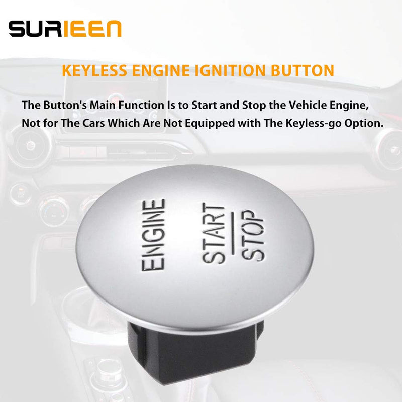 SURIEEN Engine Start Stop Button Switch, Keyless Engine Ignition for Mercedes-Benz C Class ML, GL, R, S, E, CL550, ML350, GLK350, E350, S550, B180, C180, C200, E200, 2215450714, 33161207 - LeoForward Australia