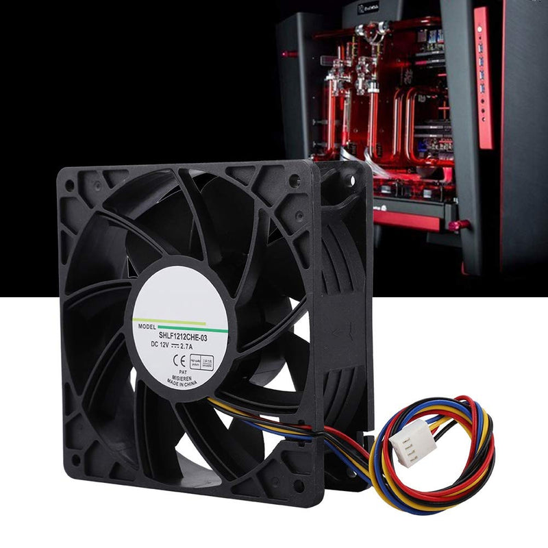  [AUSTRALIA] - ASHATA 4pin CPU Cooling Fans for Computer, SHLF1212CHE-03 DC12V 2.7A 12CM S9 S7 Fast Heat Dissipation Cooling Fan Cooler for PC