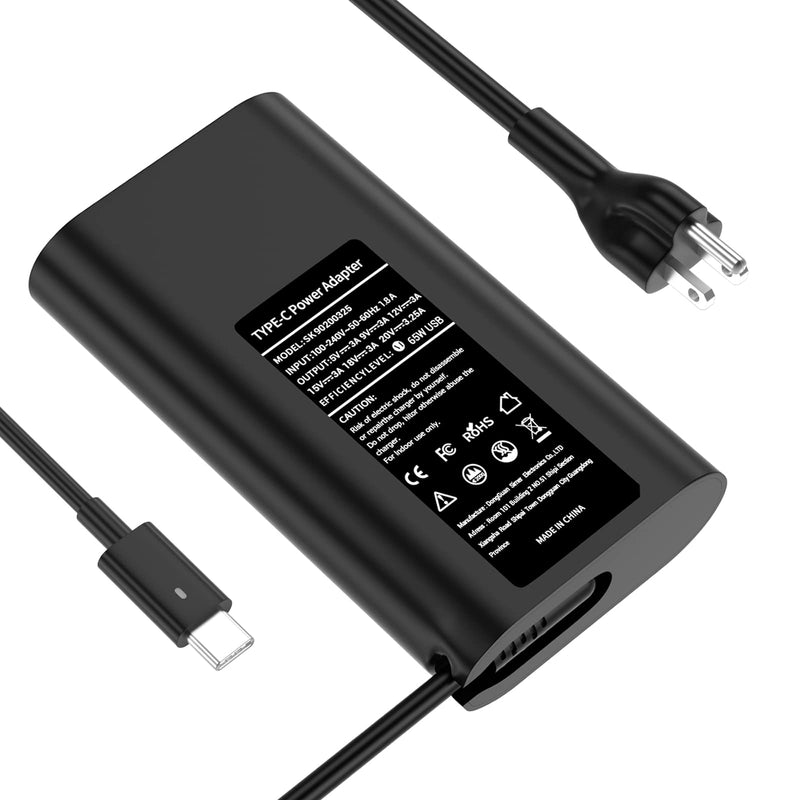 [AUSTRALIA] - 65W 45W USB C Laptop Charger for Dell Latitude 5420 5520 7420 7390 7400 7410 E5420 5320 7320 7370 5289 XPS 13 7390 9350 9360 9365 9370 Chromebook 3100 5190 Charger Type-C AC Adapter Power Supply Cord