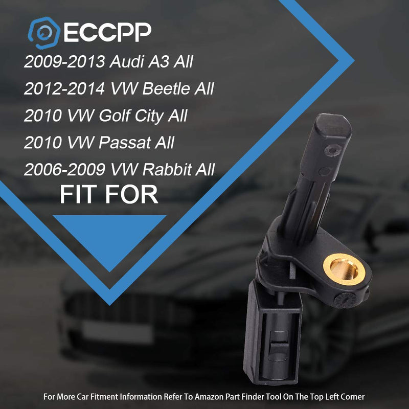 ECCPP Replacement for Rear Left ABS Wheel Speed Sensor 2009-2013 Audi A3,2009-2011 Audi A3 Quattro,2008-2009 Audi TT ALS469 Set of 1 - LeoForward Australia